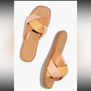 Madewell Jayna braided slide sandal washed Mauve size 11 new without box